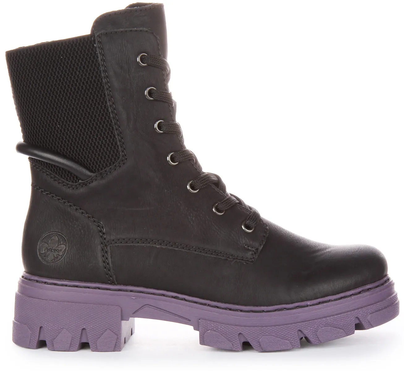 Rieker 74631-01 In Black Purple For Women