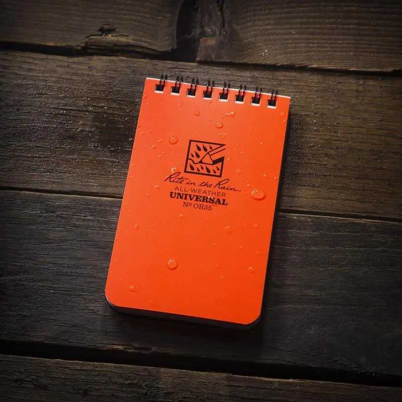 Rite in the Rain 3 in. W X 5 in. L Spiral Orange All-Weather Notebook