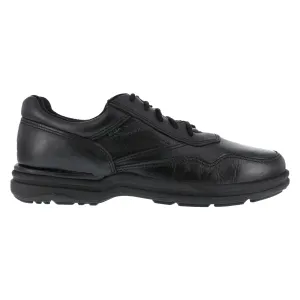 Rockport Womens Black Leather Work Shoes Postwalk Athletic Oxford 8.5 M