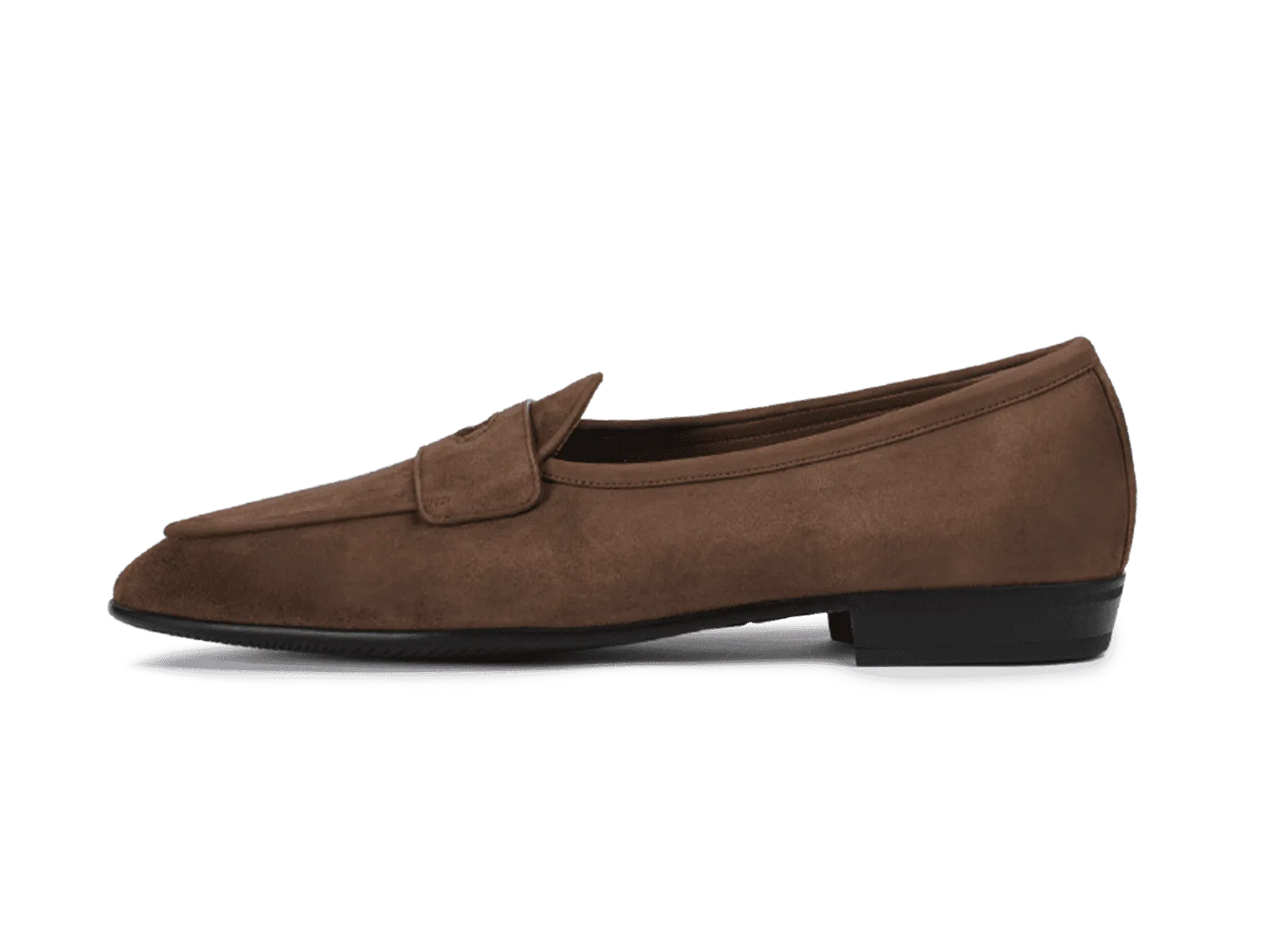 Sagan Classic Ginkgo Loafers in Deep Taupe Asteria Suede with Rubber Sole