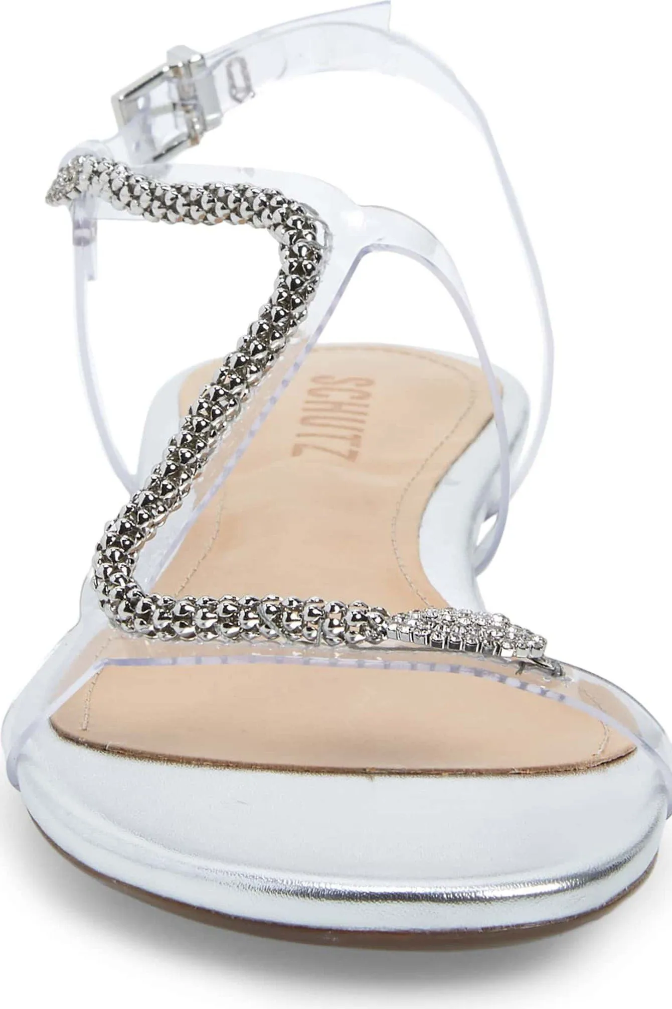 SCHUTZ | Gabby Snake Sandal - Silver