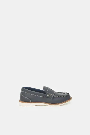 Senior Boys Navy Penny Loafer