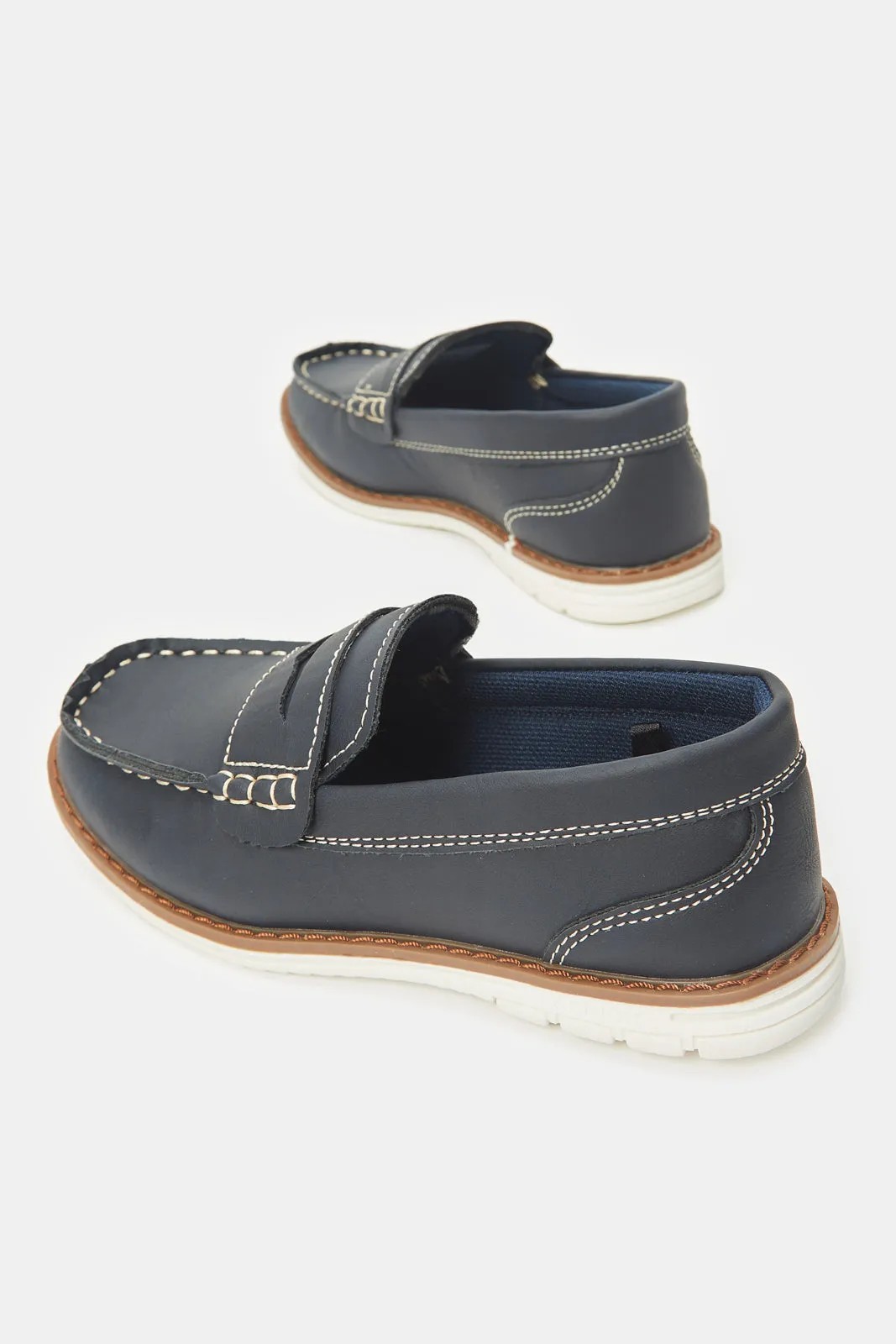 Senior Boys Navy Penny Loafer