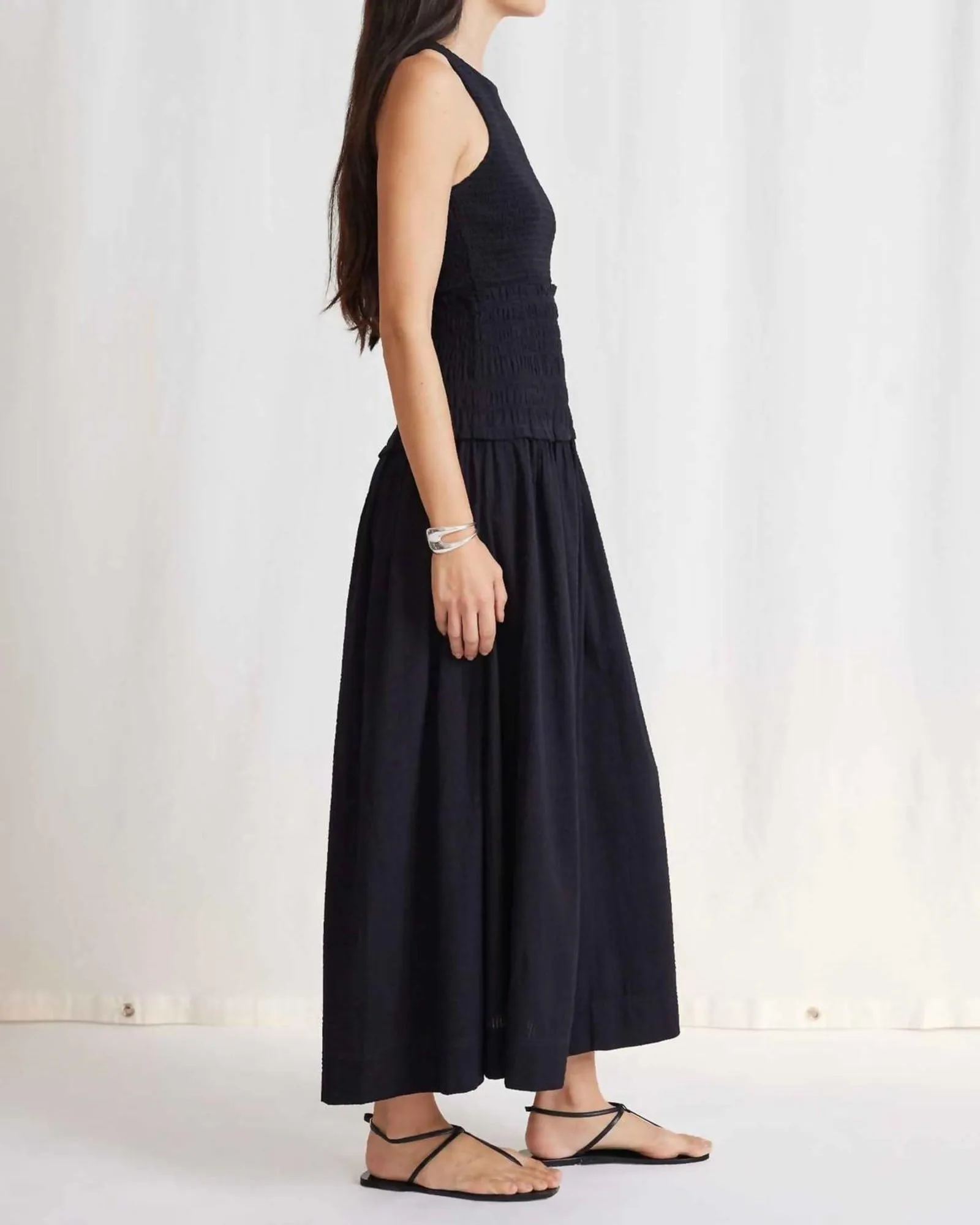 Siempre Tank Maxi Dress in Black | Black