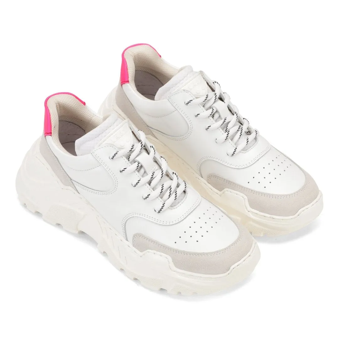 Sprint Leather White Chunky Sneakers