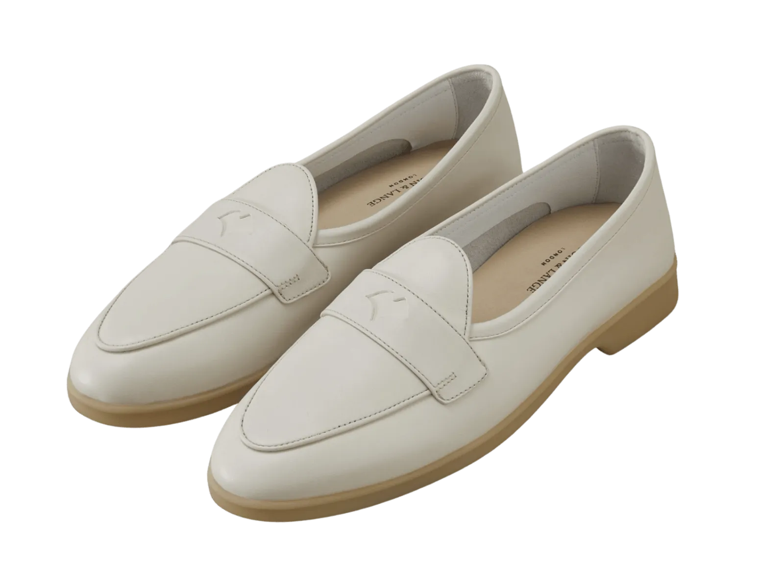 Stride Penny Loafers in Blanc Casse Milled Calf