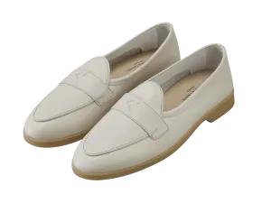 Stride Penny Loafers in Blanc Casse Milled Calf