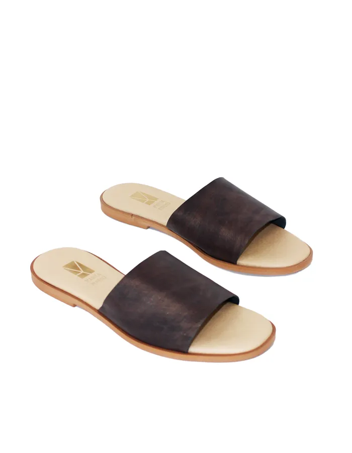 Stripe Flat Copper Sandal - Limited Edition