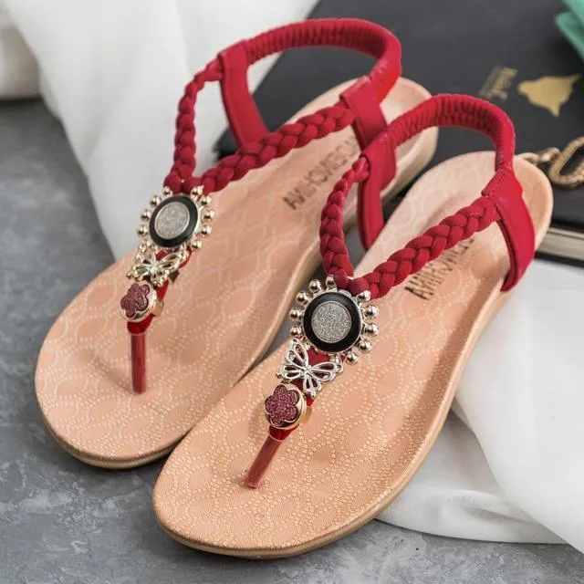 Summer Flat Sandals Bohemian Flip Flops for Women