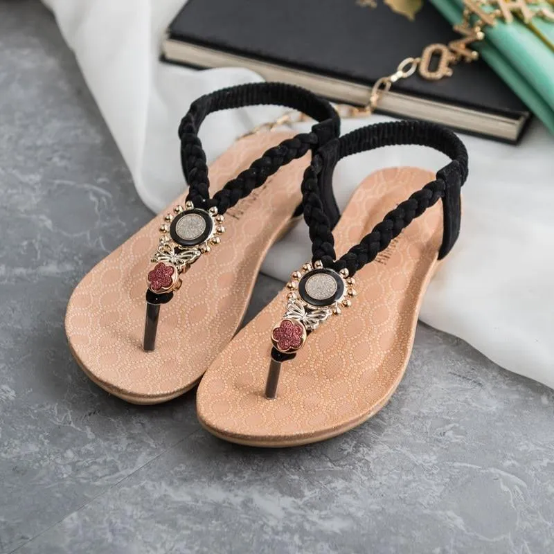 Summer Flat Sandals Bohemian Flip Flops for Women