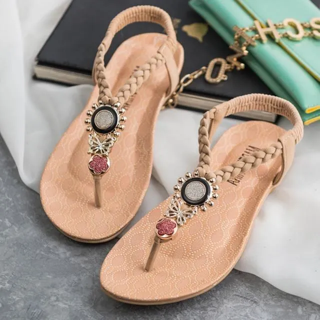 Summer Flat Sandals Bohemian Flip Flops for Women