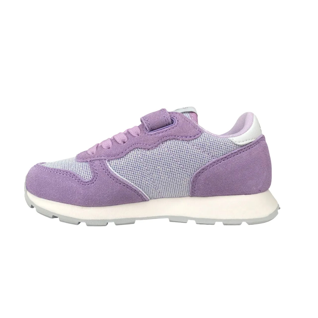 Sun68 scarpa sneakers da ragazza con laccio elastico e strappo Ally Glitter Textile z35403K 24 lilla