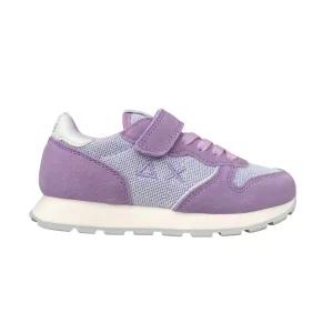 Sun68 scarpa sneakers da ragazza con laccio elastico e strappo Ally Glitter Textile z35403K 24 lilla