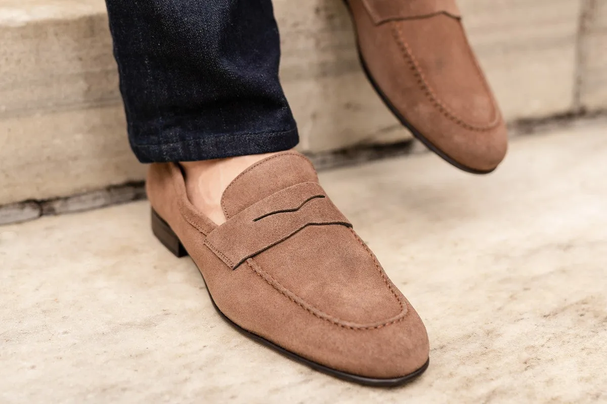 The Edward Penny Loafer - Light Brown Suede