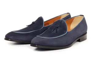 The Van Damme Belgian Loafer - Midnight Blue Suede