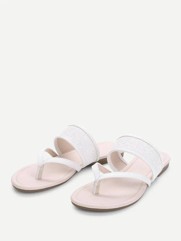 Toe Post PU Flat Sandals