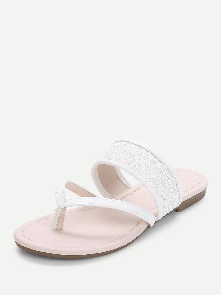 Toe Post PU Flat Sandals