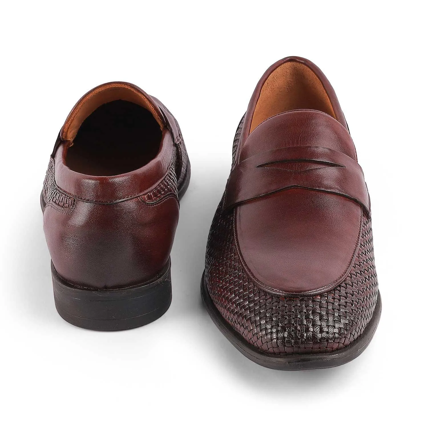 Tresmode Jim Brown Men's Leather Penny Loafers