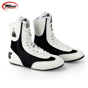 TWINS SPIRIT TBS2 KIDS BOXING SHOES BOXING BOOTS EUR 27-35 WHITE BLACK