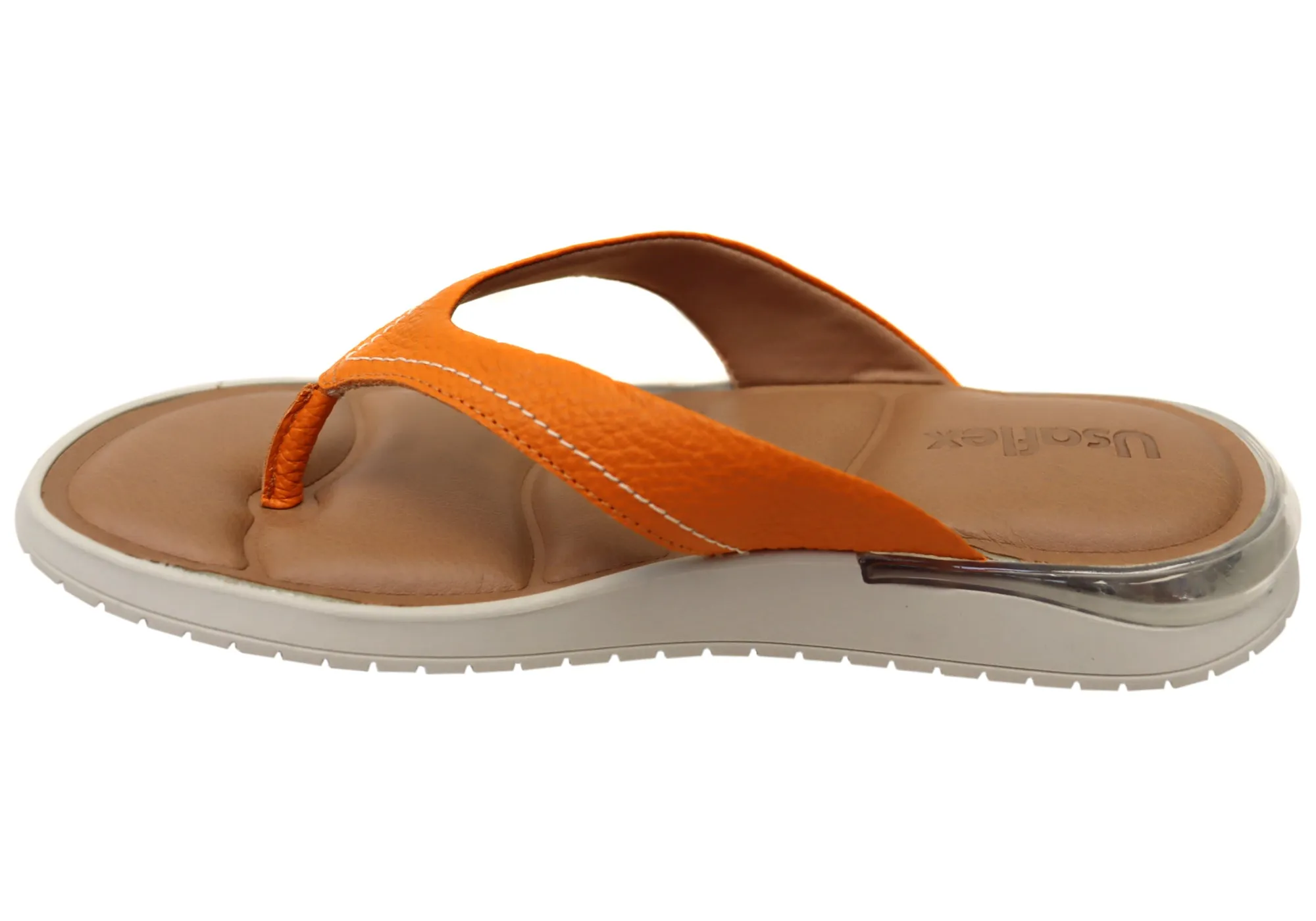 Usaflex Resort Womens Comfortable Brazilian Leather Thongs Sandals