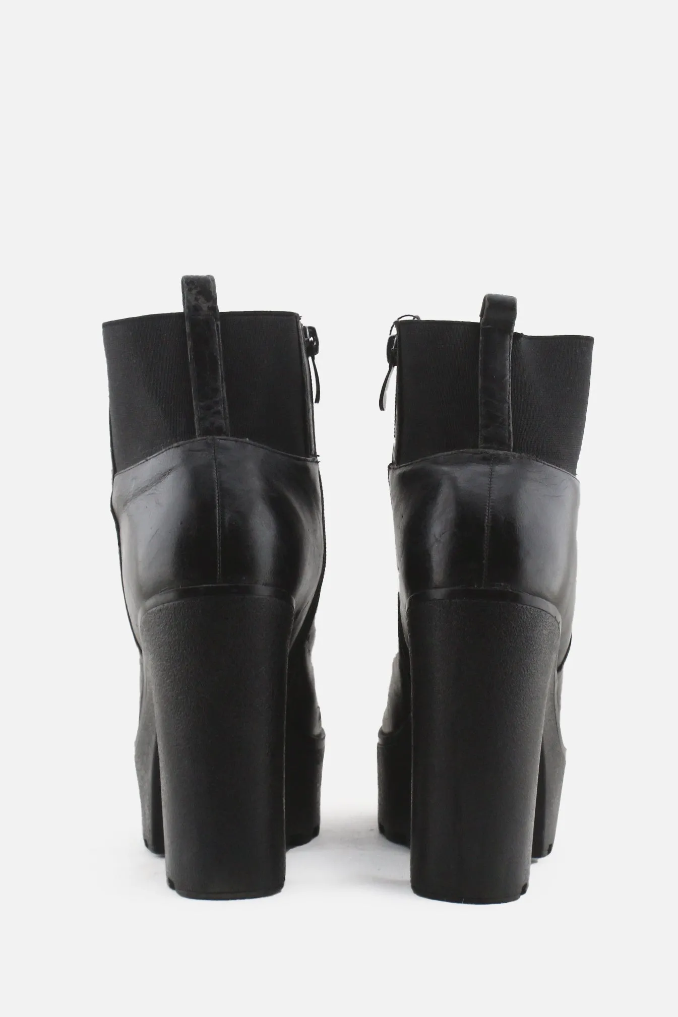 Vanesa Zipper Platform Boots | 100% Authentic Leather