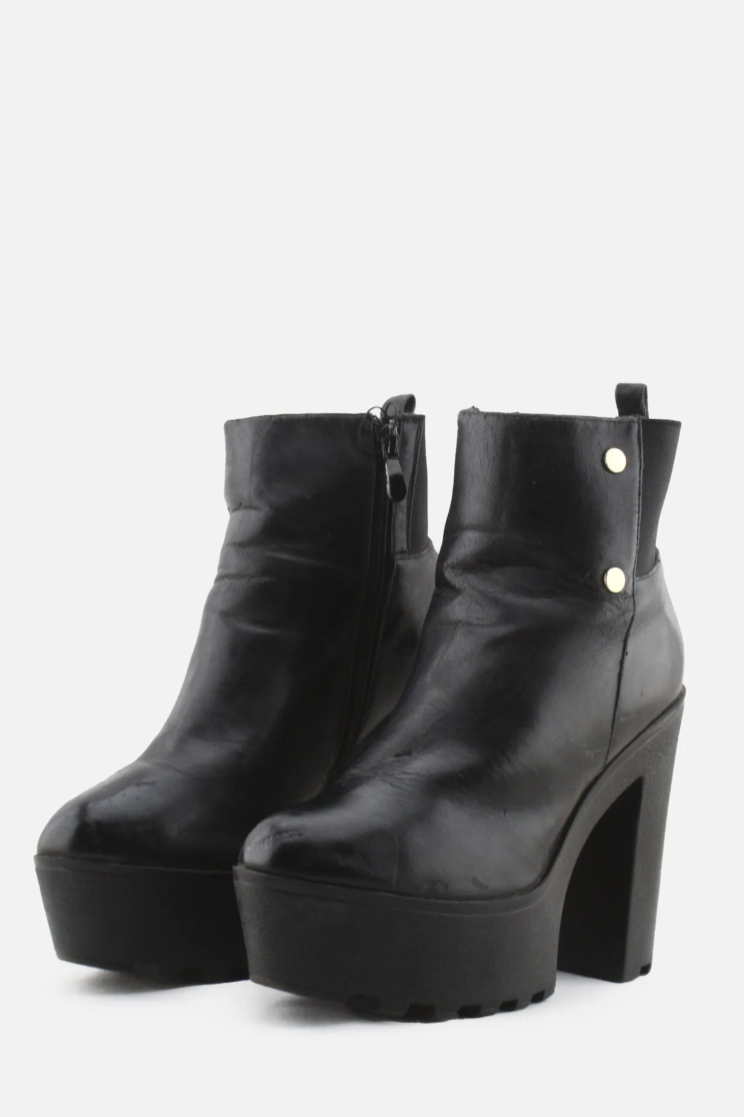 Vanesa Zipper Platform Boots | 100% Authentic Leather