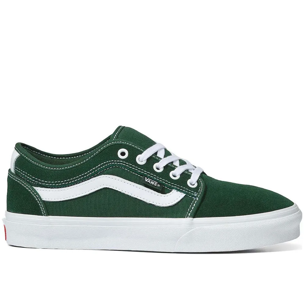 Vans Chukka Low Sidestripe Trainers  - Dark Green/White