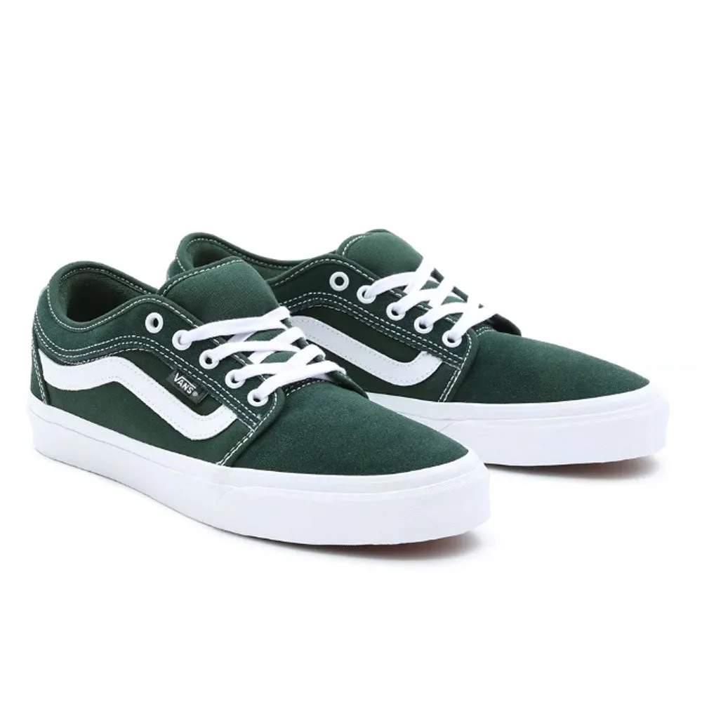 Vans Chukka Low Sidestripe Trainers  - Dark Green/White