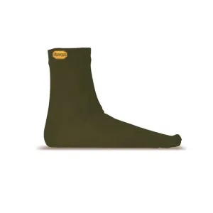 Vibram Wool Blend Crew Five Fingers Performance Toe Socks - Military Green