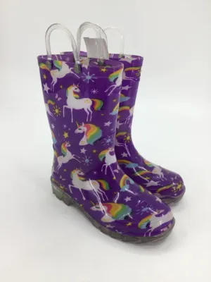 Western Chief Child Size 12 Purple Rain/Snow Boots