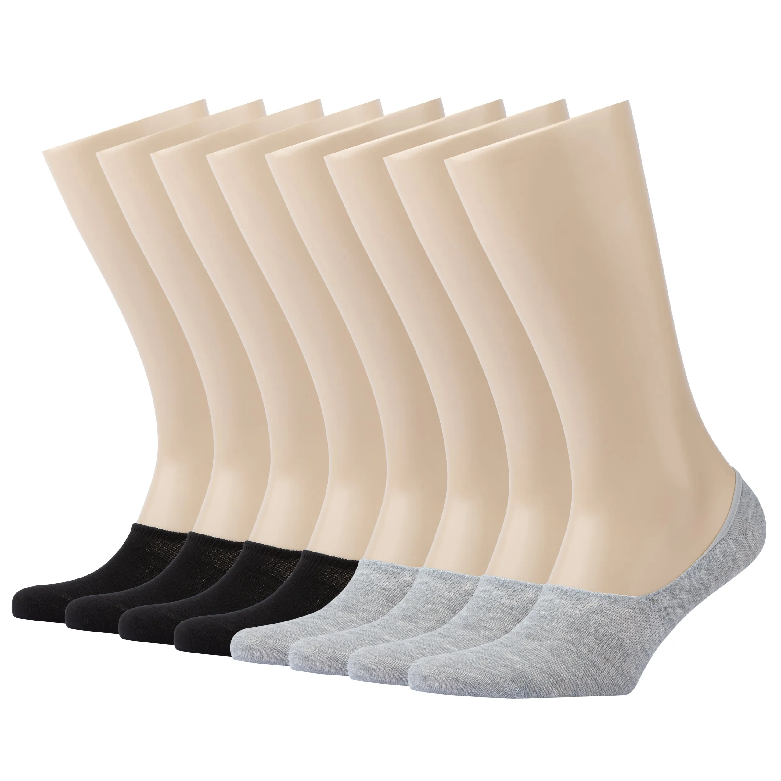 Women Bamboo No Show Socks Ultra Low-Cut, No-Show Length 8-Pack