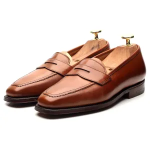 Women's 'Epsom' Tan Brown Leather Loafers UK 3 C