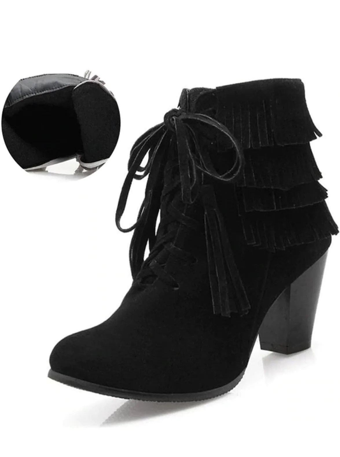 Women's Suede Lace Up Ankle Boots By Liv and Mia