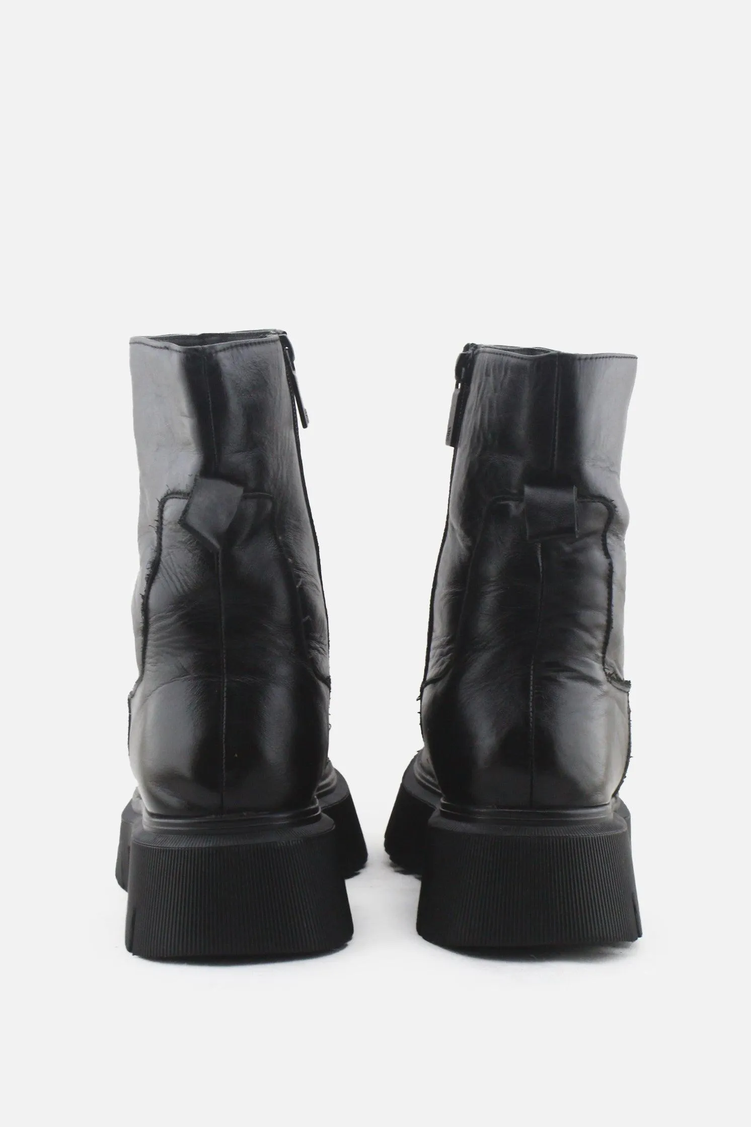 Zara Zipper Block Ankle Boots | 100% Authentic Leather