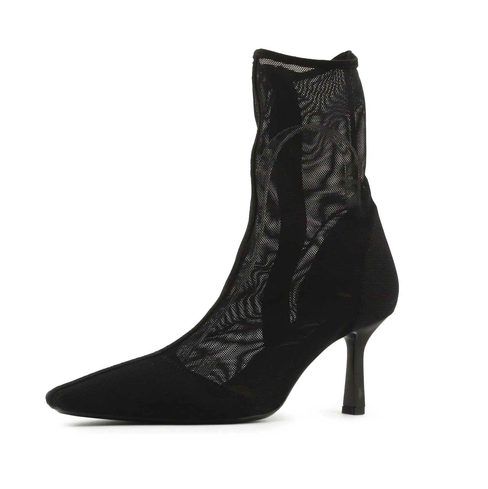 Zara Zipper Knitted Stilettos Heels Ankle Boots | Textile