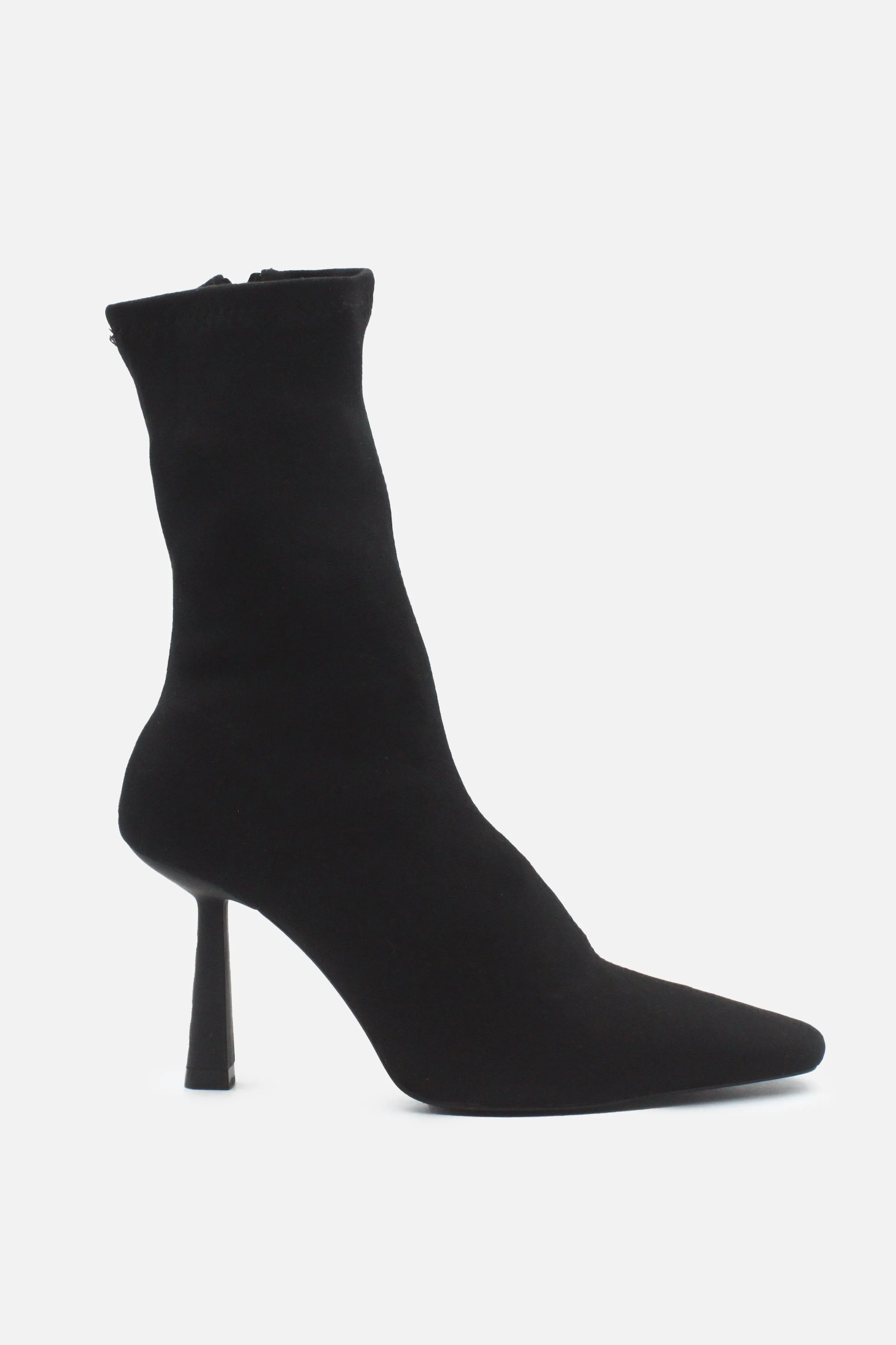 Zara Zipper Stilettos Heels Sock Boots | Suede