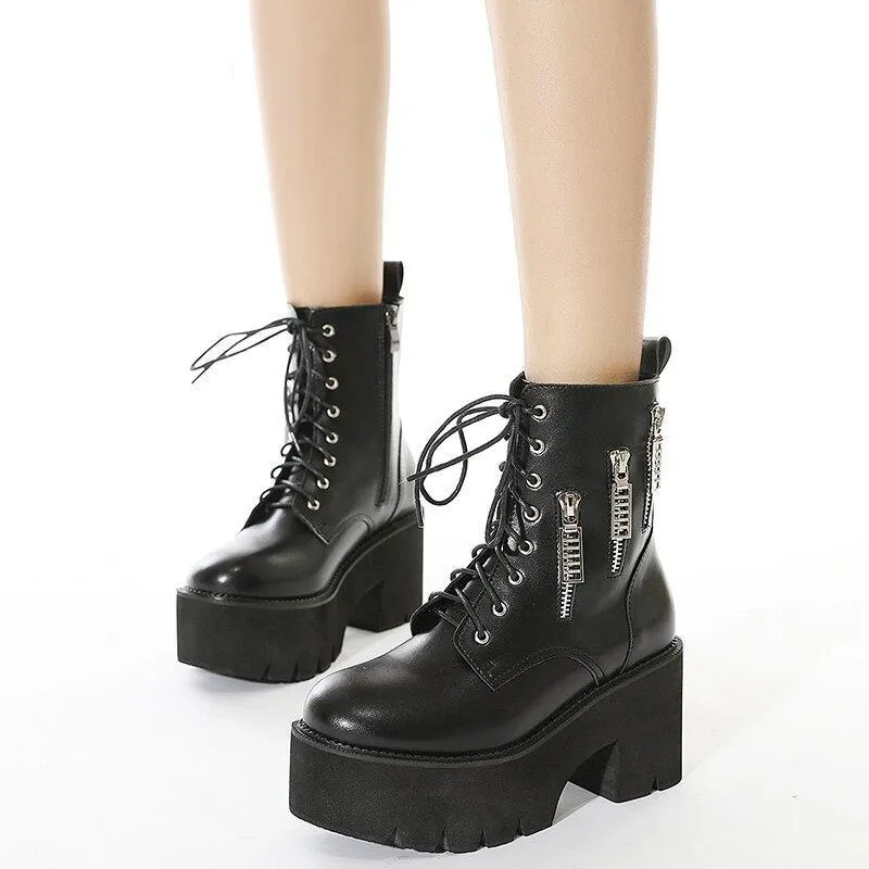 Zipper Ankle Boots