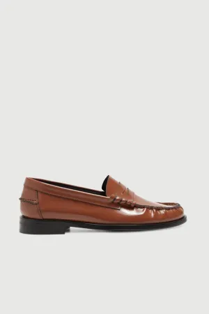 Zoe Loafers in Caramel-coloured Leather